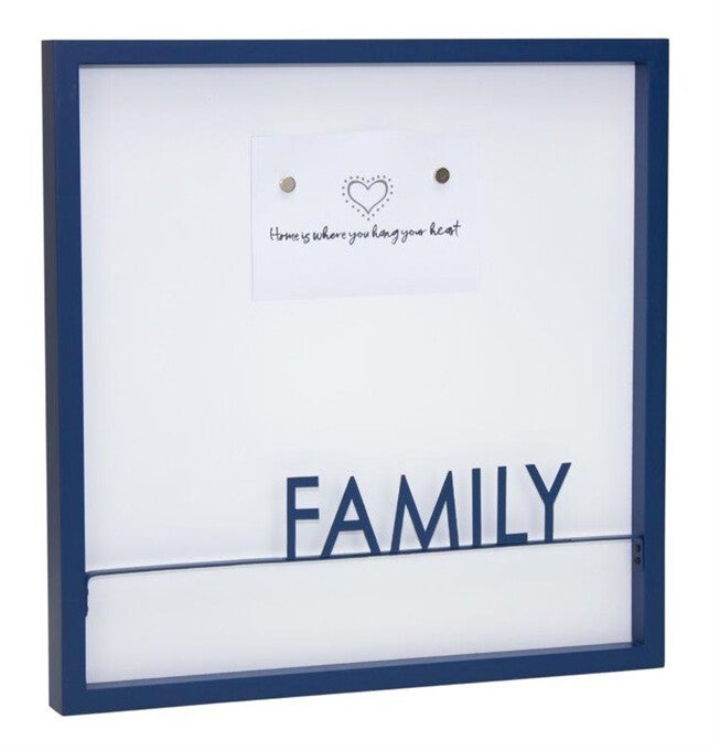 Family Magentic Memo Board 15.75 inchesSQ, BLUE WHITE, hi-res image number null
