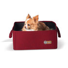 Heated Thermo Basket Pet Bed, RED, hi-res image number null