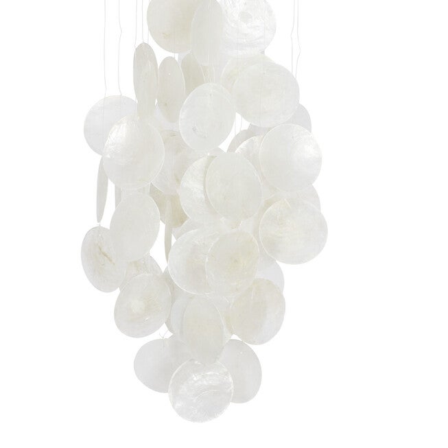 White Capiz Coastal Windchime, , alternate image number 3