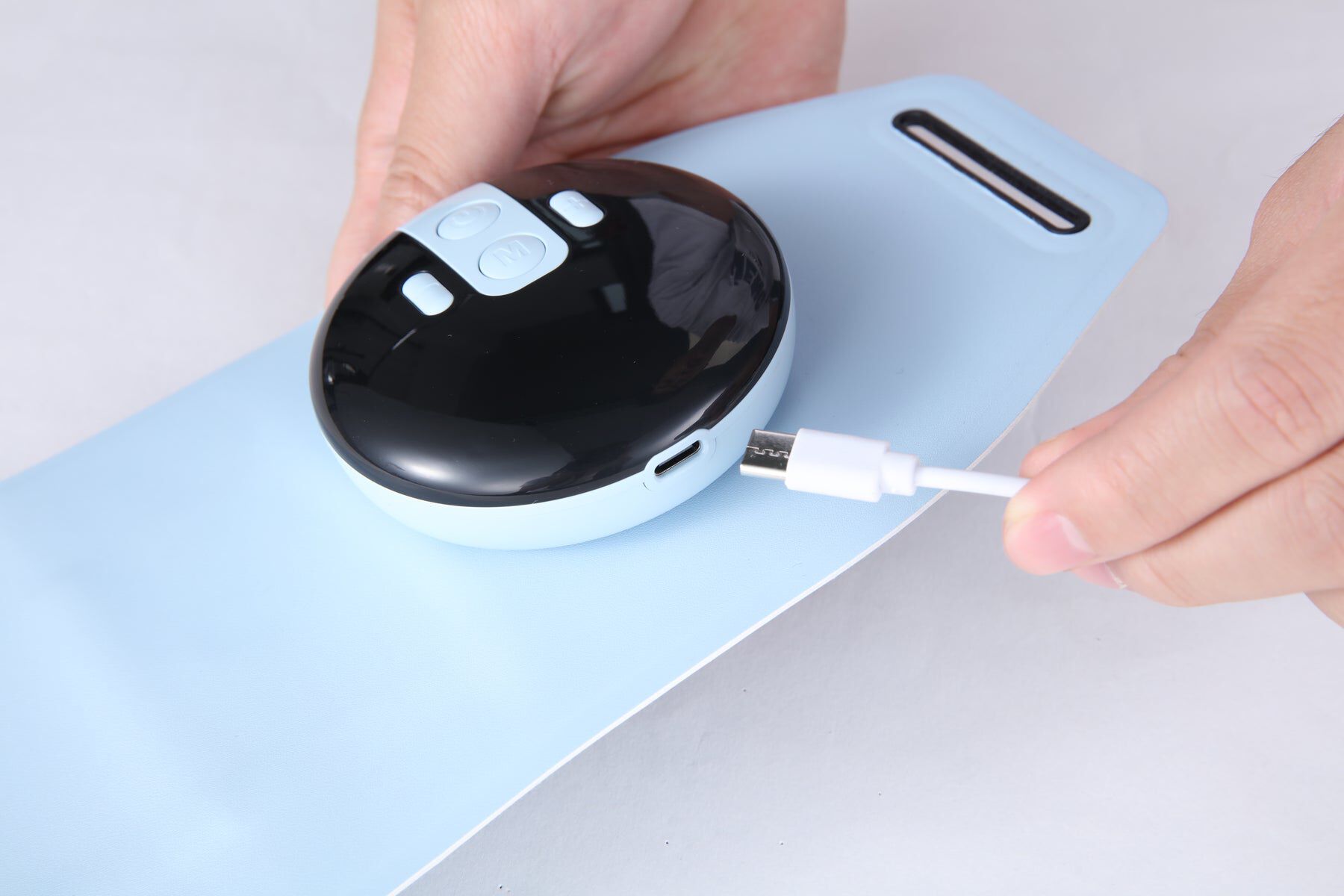 Prospera Hot Compress EMS Deep Massage Belt 8 modes 9 levels LCD Control, WHITE, alternate image number 5