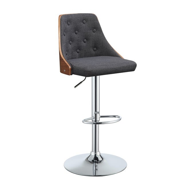 Swivel Adjustable Stool (1Pc), LINEN WALNUT, hi-res image number null