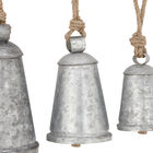 Set Of 3 Grey Metal Rustic Windchime, , on-hover image number null
