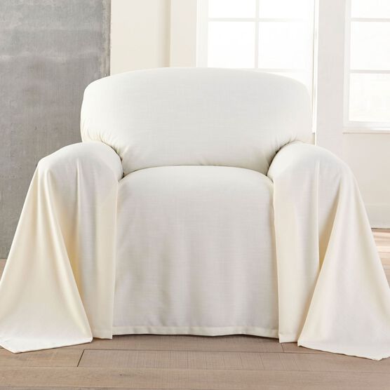 Dani Dropcloth-Style Chair Cover , Dani Dropcloth-Style Chair Cover ,