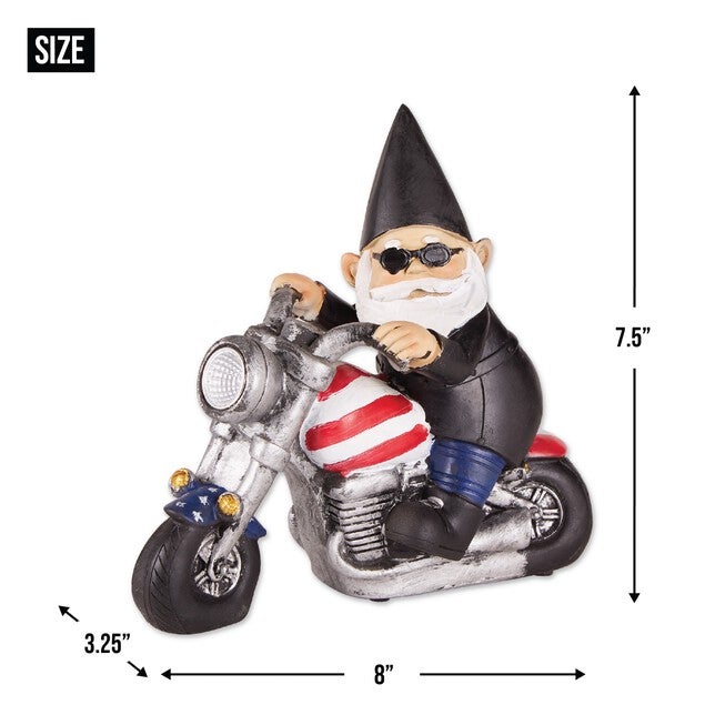 Biker Gnome Solar Statue, , alternate image number 4
