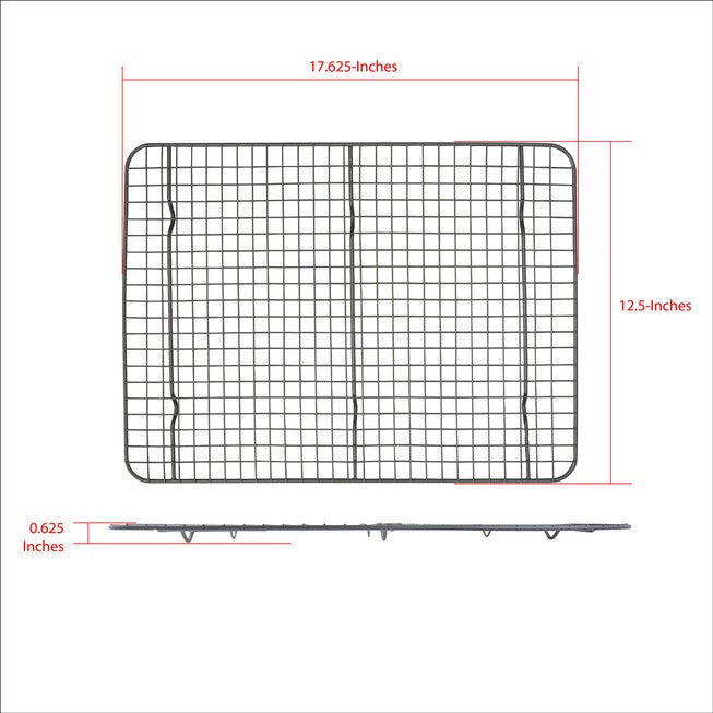 17 X 12 Inch Non Stick Metal Cooling Rack, , alternate image number 3