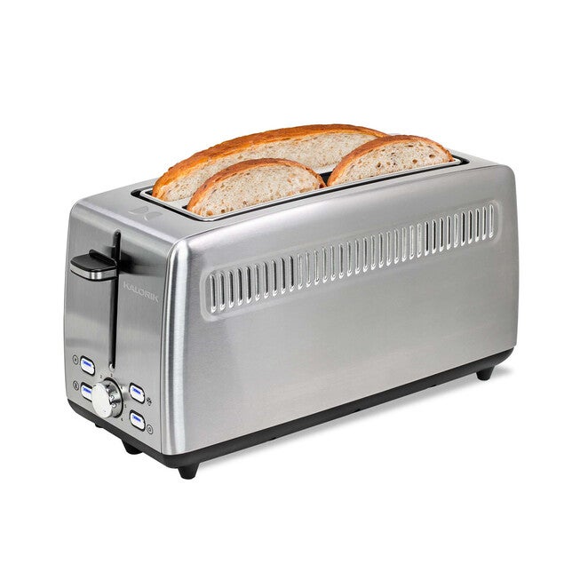 Kalorik Stainless Steel 4-Slice Long-Slot Toaster, , on-hover image number 1