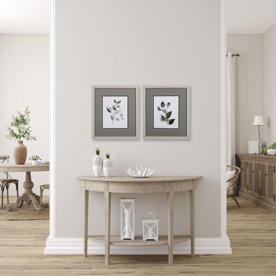 Gray Black Leaves Framed Wall Décor, Set Of 2, , on-hover image number null