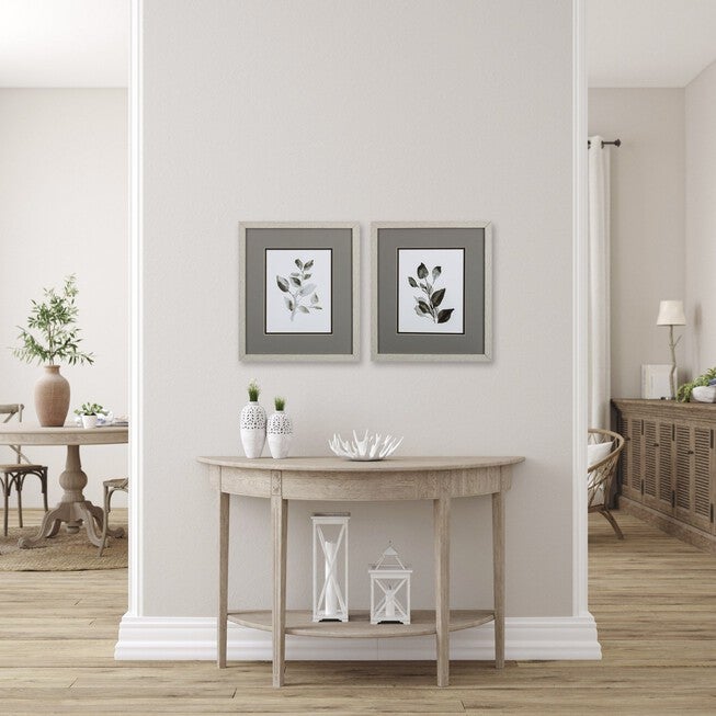 Gray Black Leaves Framed Wall Décor, Set Of 2, , on-hover image number 1