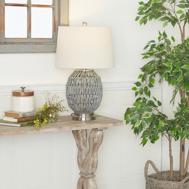 Grey Coastal Table Lamp, , alternate image number 8