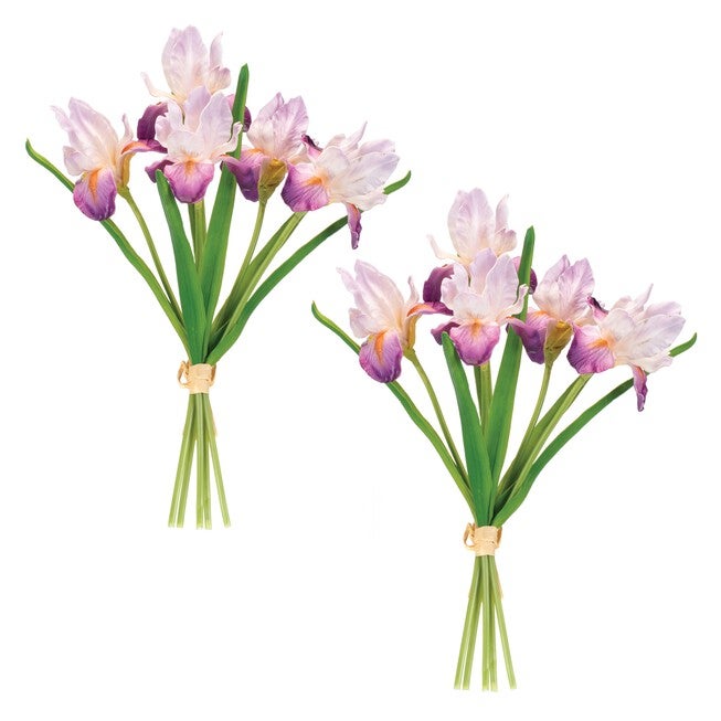 Purple Iris Floral Bundle (Set of 2), PURPLE/GREEN, alternate image number null