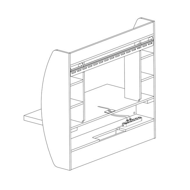Floating Desk with Storage, , alternate image number null