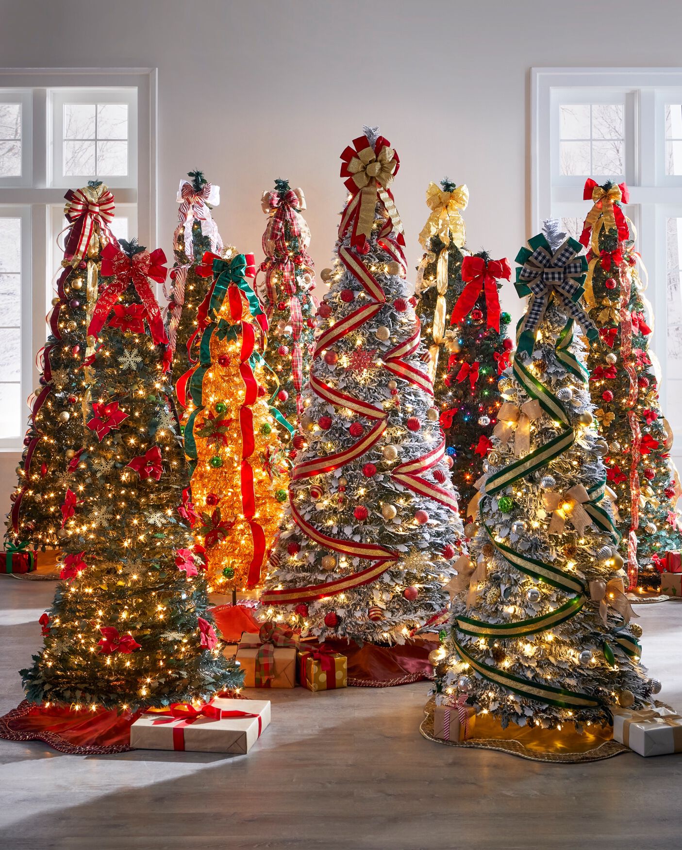 PreLit PopUp Christmas Trees Brylane Home