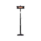 Black Powder Coated Steel Telescoping Offset Pole Mounted Infrared Patio Heater, BLACK, hi-res image number null