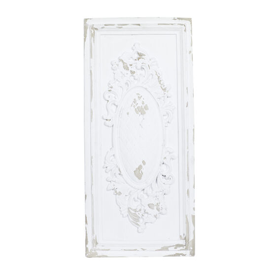 White Vintage Ornamental Fiberglass Wall Décor, WHITE, hi-res image number null