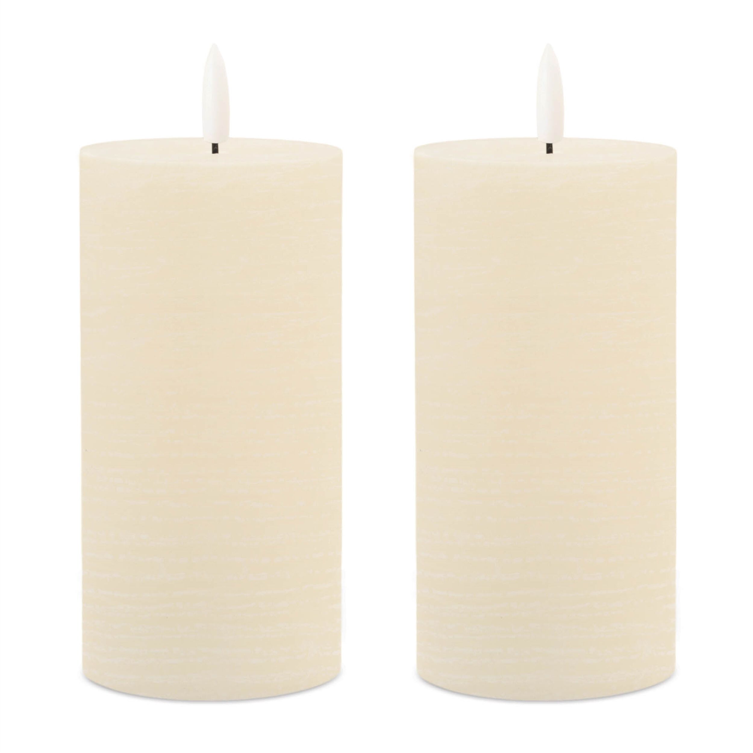 FIA Wick Ivory Pillar Candle Set of 2, BEIGE, alternate image number 2