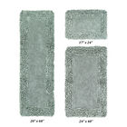 Shaggy Border Bath Rug Mat, 3 Pc Set, (17" X 24" | 24" X 40" | 20" X 60"), SAGE, hi-res image number null