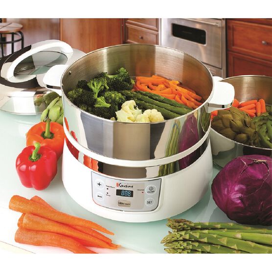 Euro Cuisine Stainless Steel Electric Food Steamer, , alternate image number null
