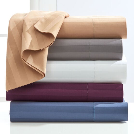 500-TC. Cotton 4-Pc. Striped Sheet Set , 500-TC. Cotton 4-Pc. Striped Sheet Set ,