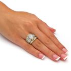 18K Yellow Gold over Sterling Silver Cubic Zirconia 3-Piece Bridal Set, , alternate image number null