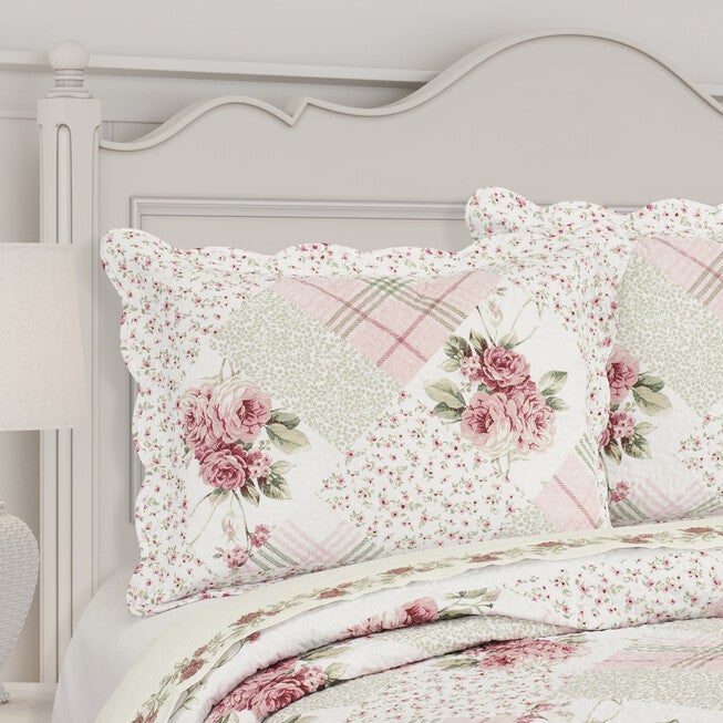Bungalow 3 Piece Quilt Set, ROSE, alternate image number null