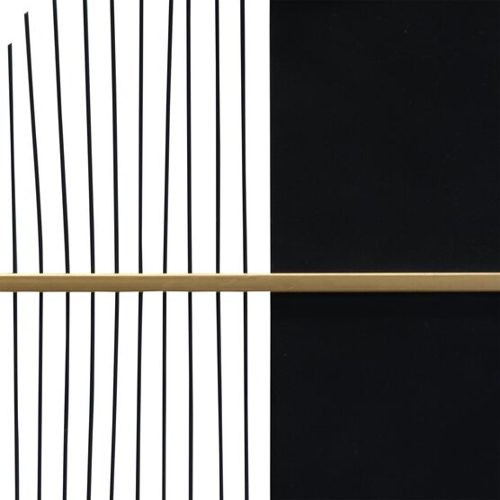 Black and Gold Metal Modern Centerpiece Wall Decor, , alternate image number null