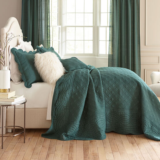 Florence Oversized Bedspread Brylane Home, What Are The Dimensions Of A King Bedspread