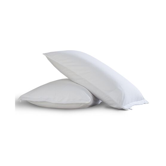 All-In-One Pillow Protector with Bed Bug Blocker 2-Pack, WHITE, hi-res image number null