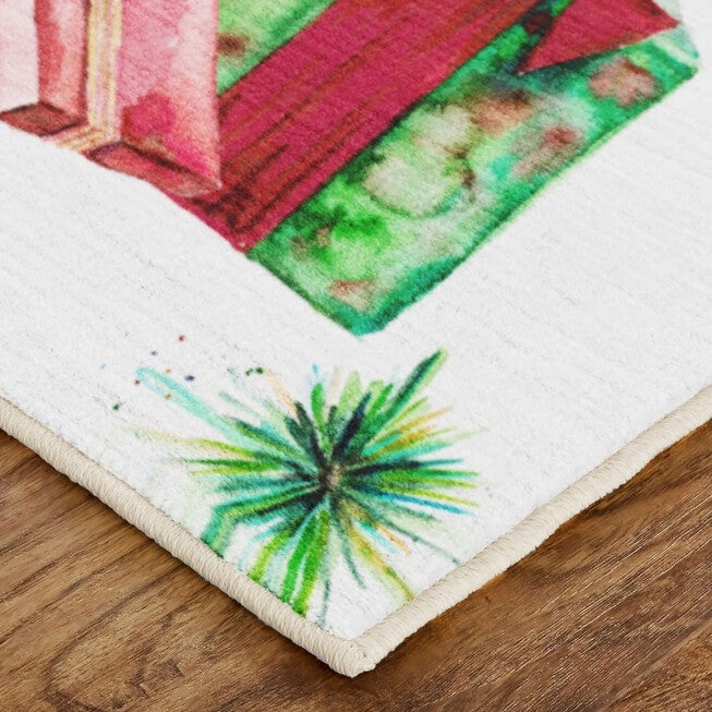 Santa Yorkie Multi Kitchen Rug, , on-hover image number null