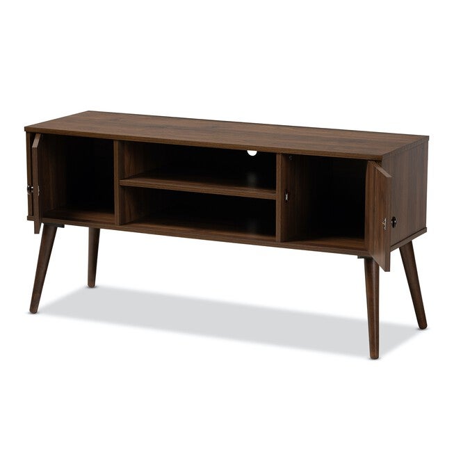 Alard Mid-Century Modern 2-Door Wood Tv Stand Furniture, , on-hover image number null