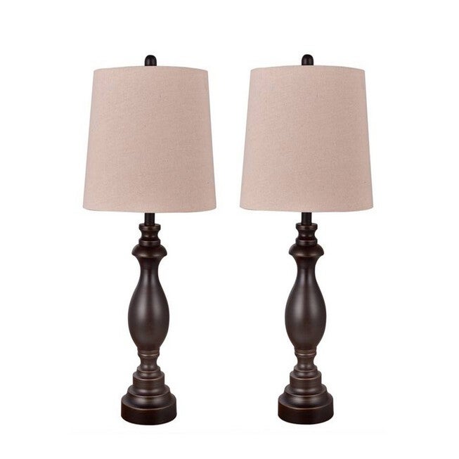 Oil Rubbed Bronze Metal 27 inches Table Lamp, Set 2, BRONZE, hi-res image number null