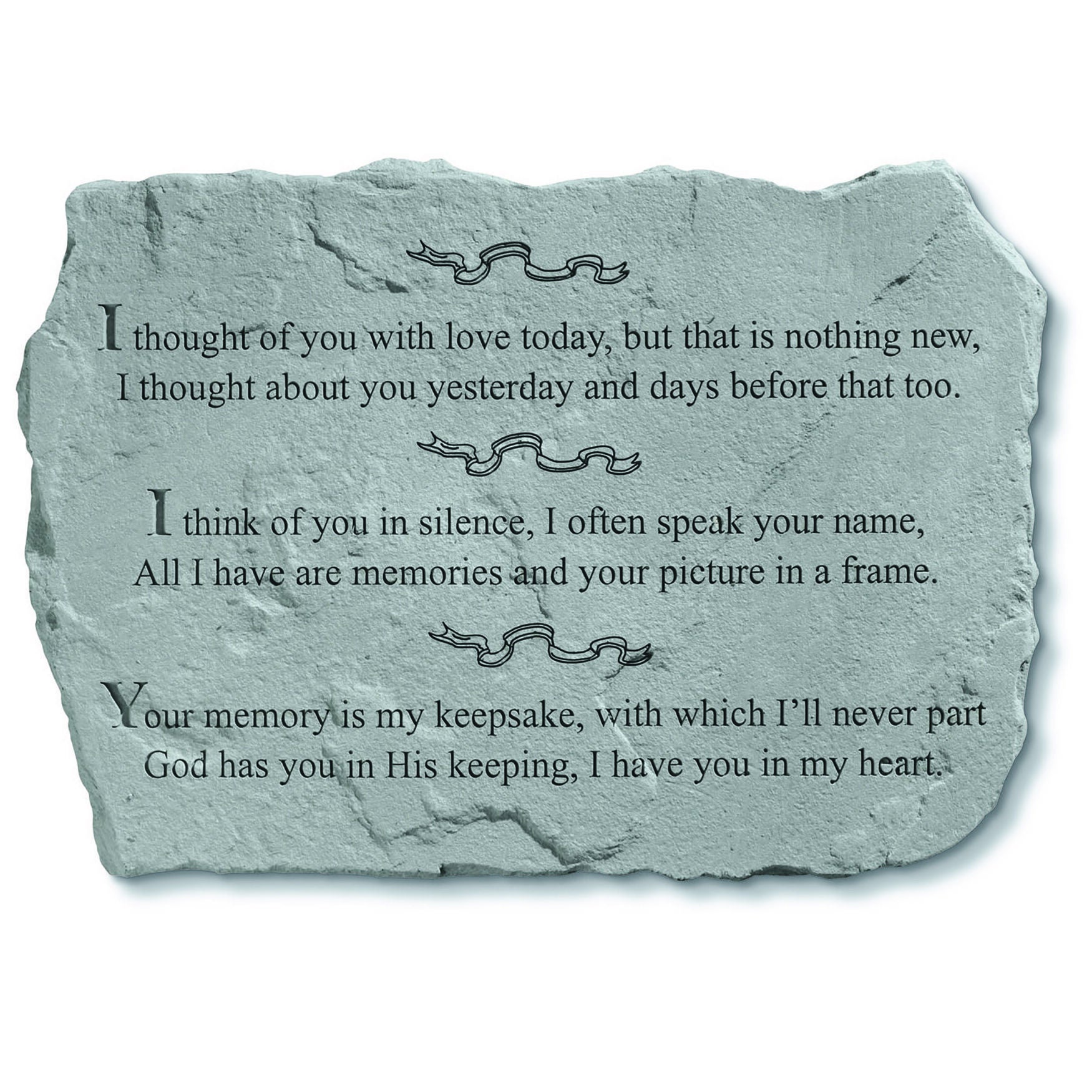 I Thought of You With Love Today Garden Memorial Accent Stone, GREY, hi-res image number 0
