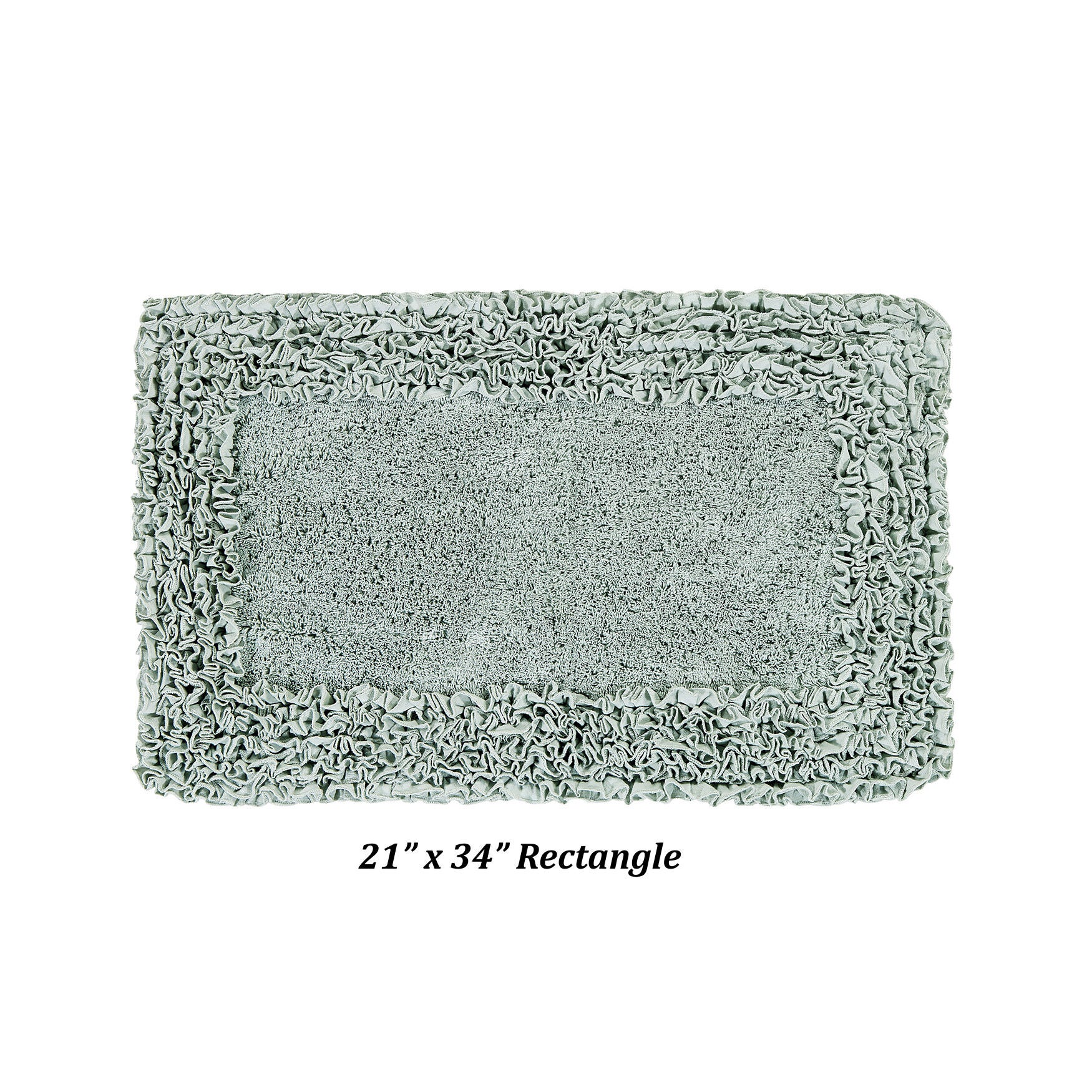 Shaggy Border Bath Rug Mat, 21" X 34