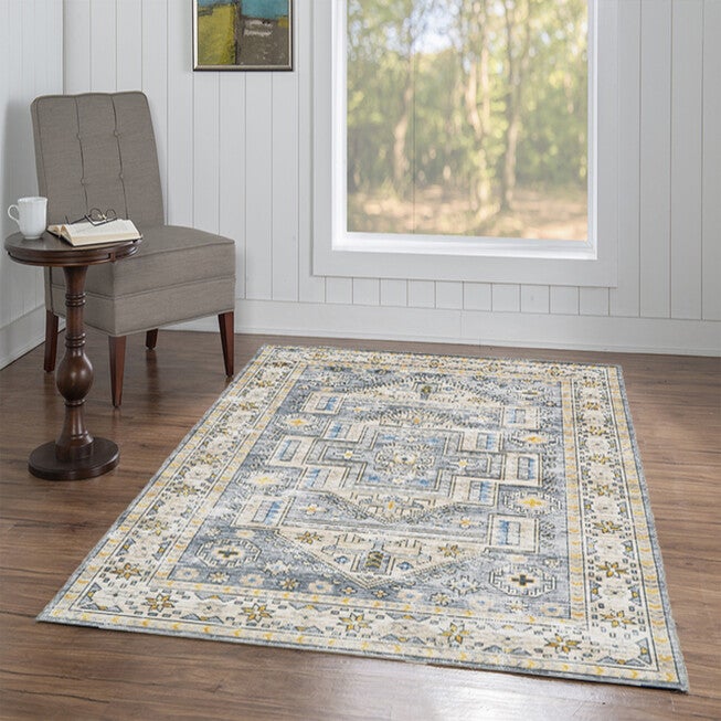 Washable Parson Grey/Beige Rug, , alternate image number null