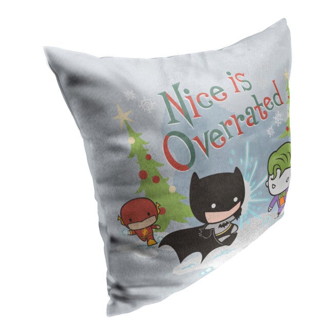 Wb Dc Justice League Nice Is Overrated Printed Throw Pillow, , on-hover image number null