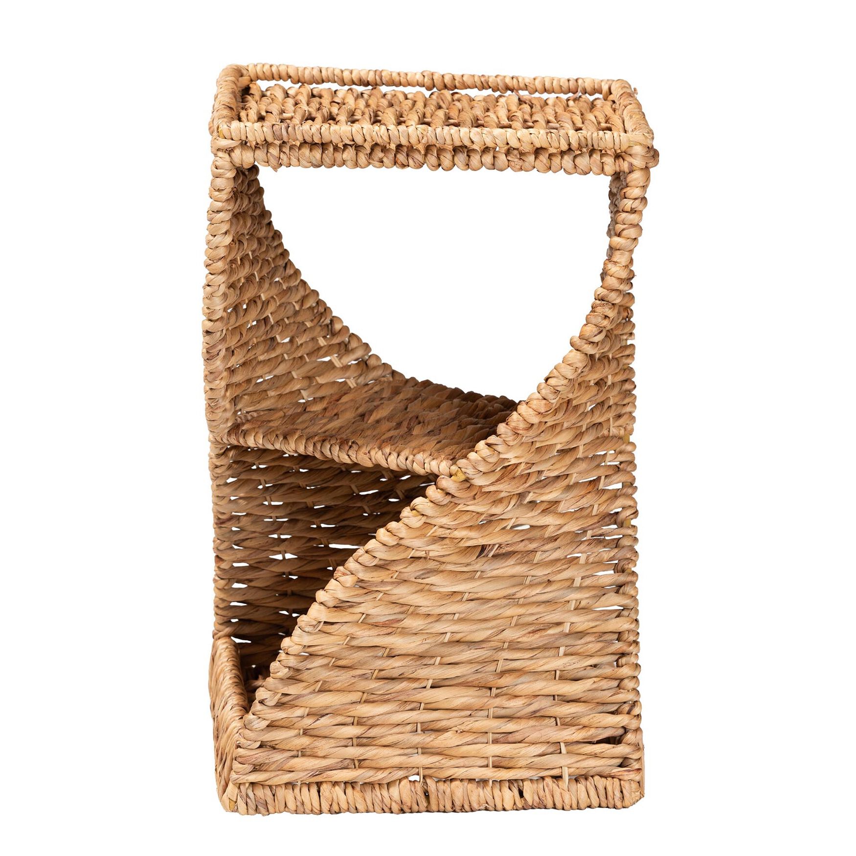 Pelleas Modern Bohemian Natural Brown Seagrass and Wood End Table, , on-hover image number 1