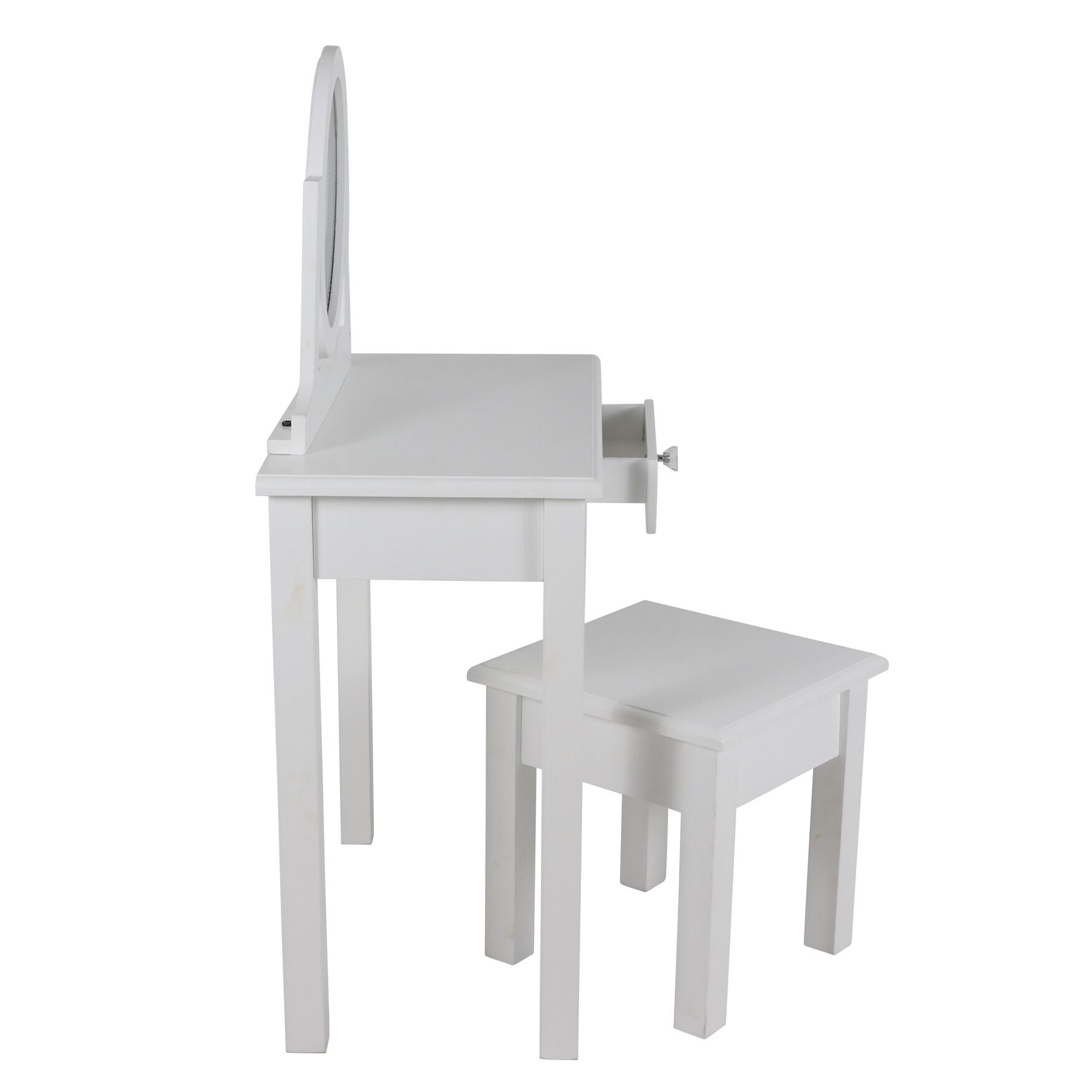 White Vanity with Mirror , , on-hover image number 1