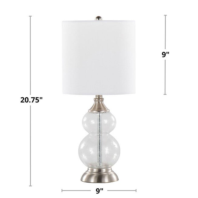 Belle 20 inches Glass Accent Lamp - Set Of 2, , alternate image number 7