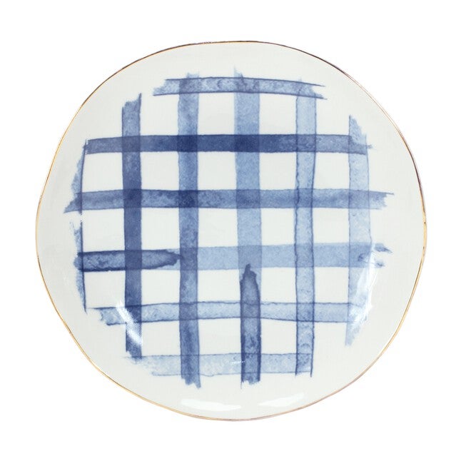 Plate (Set of 4) 7 inchesD Ceramic, BLUE/WHITE, alternate image number null