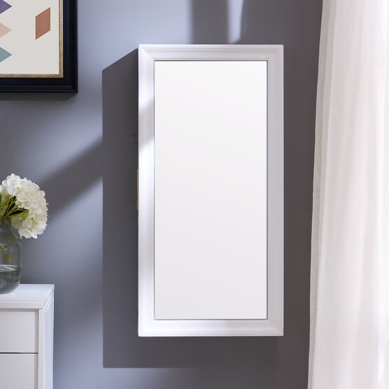 Bronwyn Wall Mount Jewelry Mirror Décor Brylane Home Bronwyn Wall Mount Jewelry Mirror