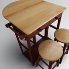 Breakfast Cart with Drop-Leaf Table-Red, , alternate image number null