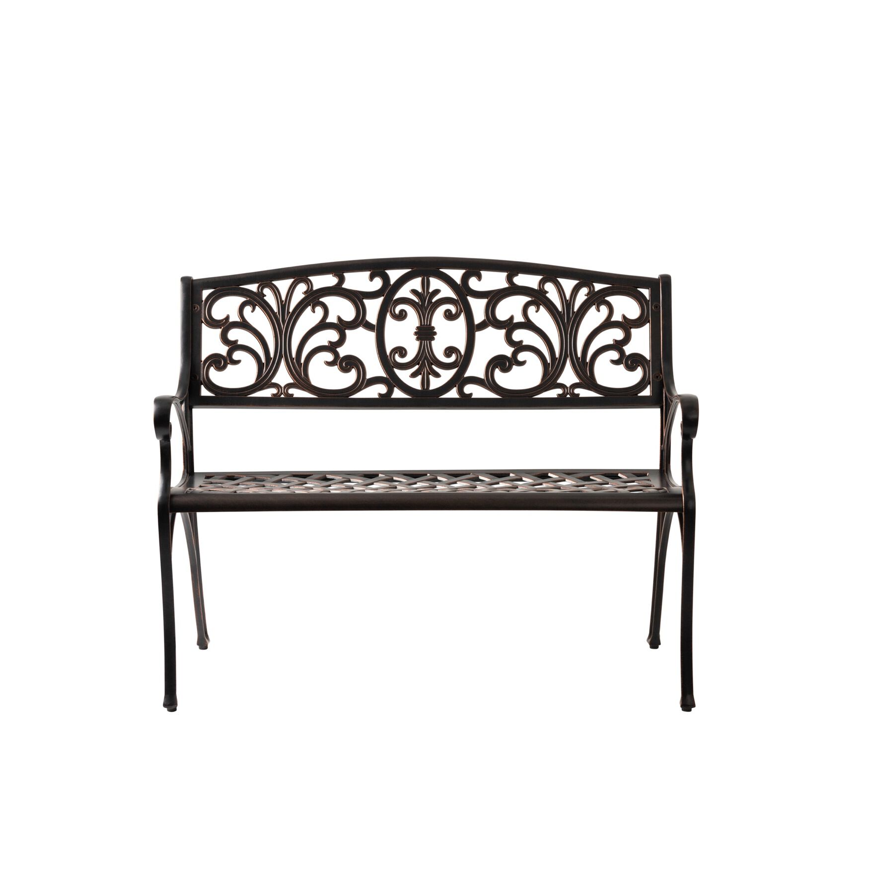 Decatur Cast-Aluminum Patio Bench, , alternate image number 4