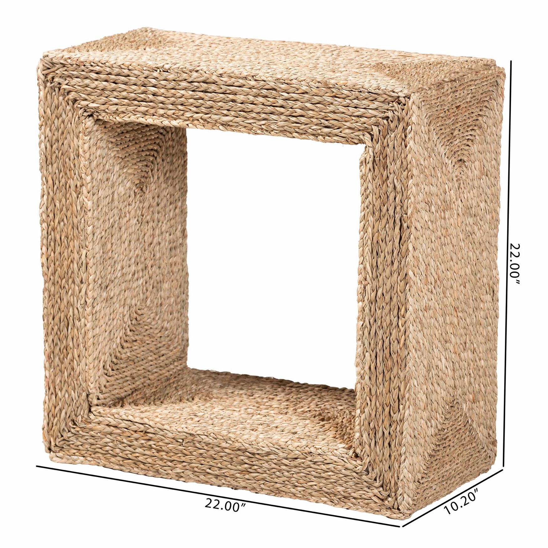 Adonica Modern Bohemian Natural Brown Jute and Wood End Table, , alternate image number 13