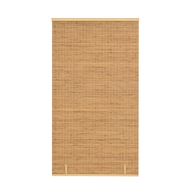 Cut-to-Width Hampton Bamboo Roman Shade Wheat Straw, WHEAT STRAW, on-hover image number 1