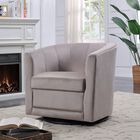 Kappa Velvet Upholstered Swivel Accent Chair, Taupe, TAUPE VELVET, hi-res image number null