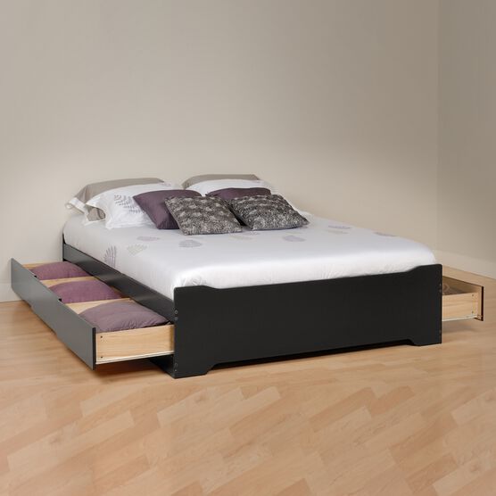 Platform Storage Bed With 6 Drawers, Prepac Twin Xl Size Platform Storage Bed With 3 Drawers