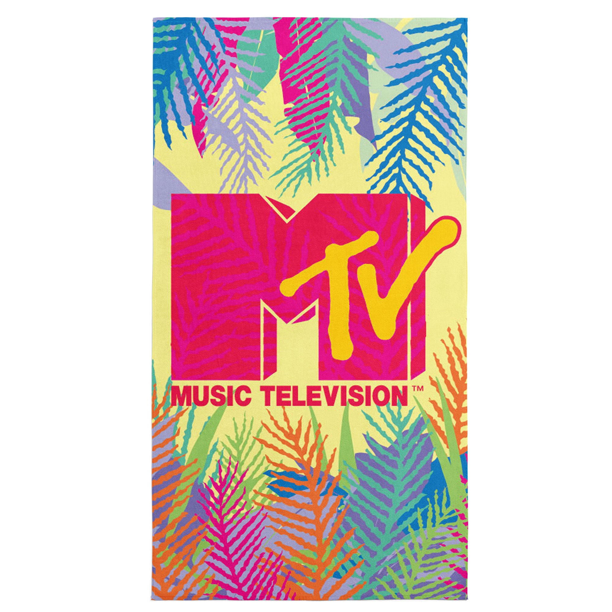 MTV Vibrant Logo Microfiber Beach Towel 30x60 inches, MTV, hi-res image number 0