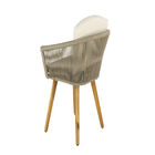 Set Of 2 Light Brown Aluminum Outdoor Dining Chair, , alternate image number null