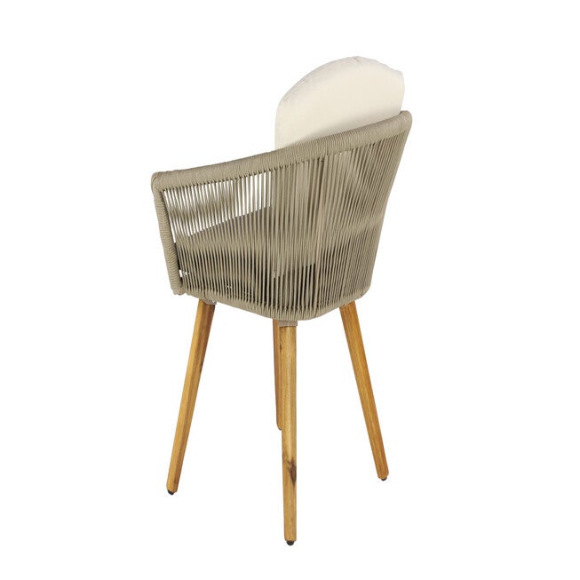 Set Of 2 Light Brown Aluminum Outdoor Dining Chair, , alternate image number null