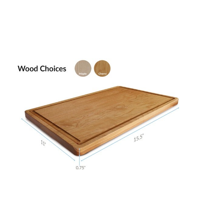 Delice Cherry Rectangle Cutting Board with Juice Drip Groove, , alternate image number 3