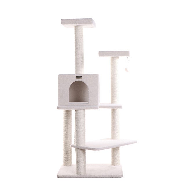 Real Wood 57 inches Fleece Covered Cat Tree Climber, , alternate image number null
